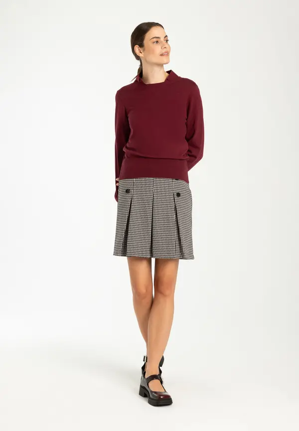More & More Feinstrickpullover, bordeaux, Herbst-Kollektion Letzte 2 Tage