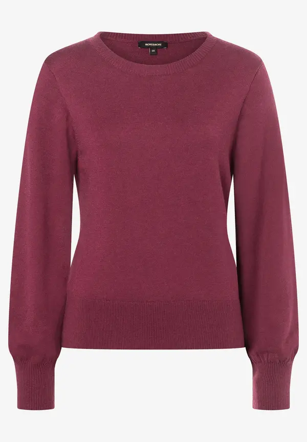 More & More Feinstrickpullover, bordeaux, Herbst-Kollektion Letzte 2 Tage