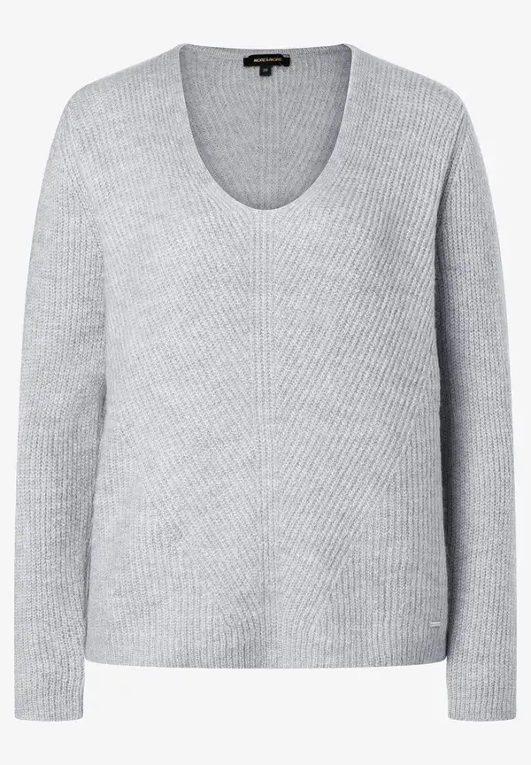 More & More V-Neck Pullover, grau, Herbst-Kollektion Letzter Tag