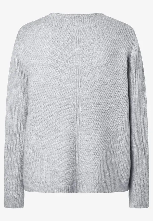 More & More V-Neck Pullover, grau, Herbst-Kollektion Letzter Tag