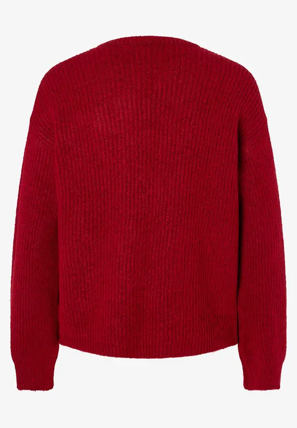More & More Rippen-Strickjacke, rot, Herbst-Kollektion Nur für heute
