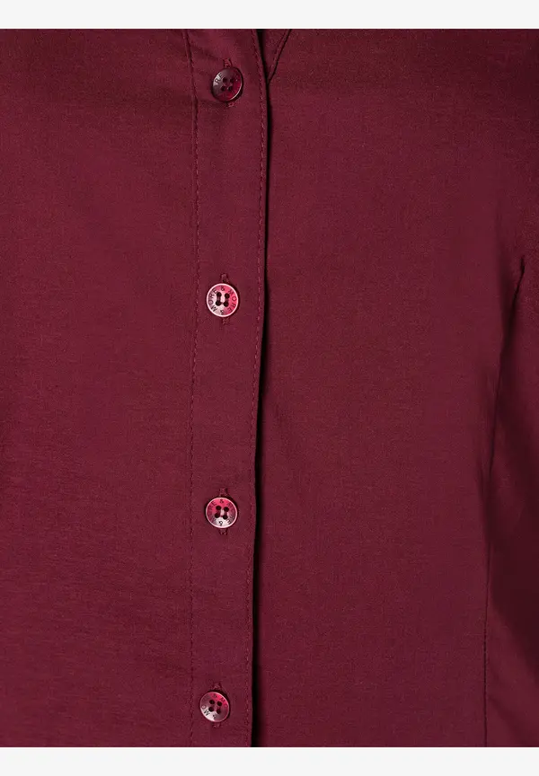 More & More Businessbluse BILLA, bordeaux, Herbst-Kollektion Bis zu 55% Rabatt