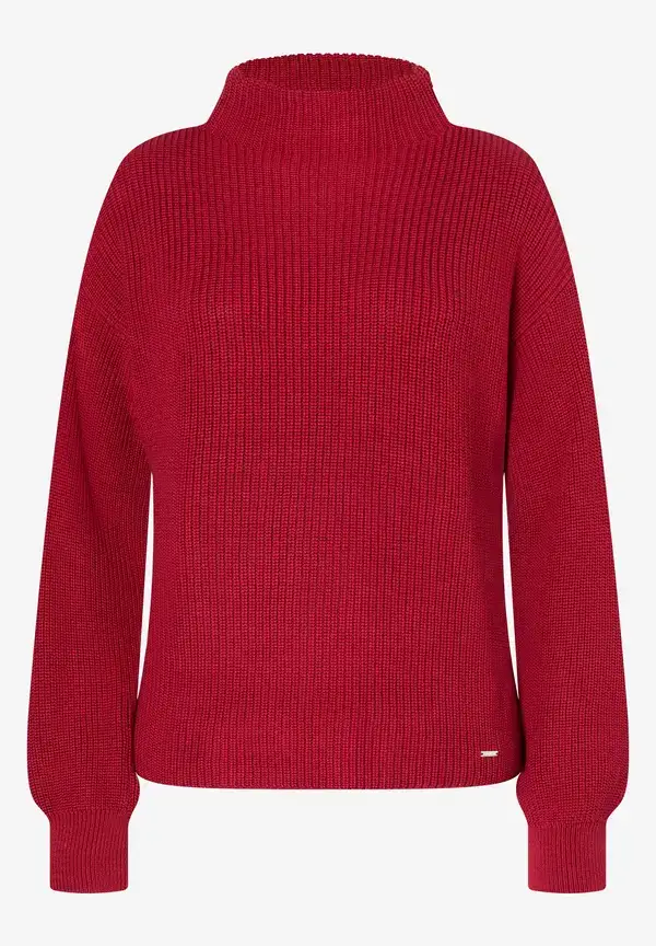 More & More Rippstrick-Pullover, rot, Herbst-Kollektion Nur noch ein Tag übrig