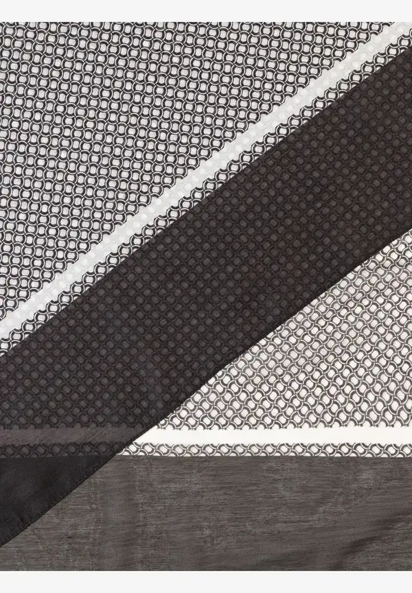 More & More Printschal, schwarz/beige/ecru, Herbst-Kollektion 50% Rabatt mit kostenlosem Versand