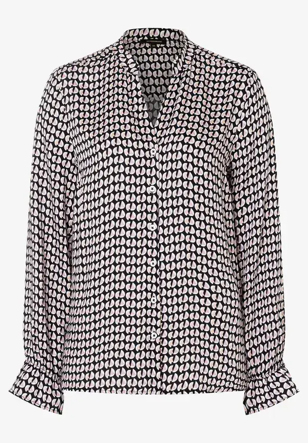 More & More Viskosebluse, grafischer Print, Herbst-Kollektion 2025