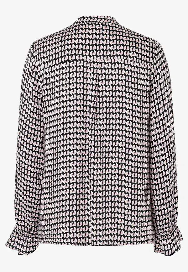 More & More Viskosebluse, grafischer Print, Herbst-Kollektion 2025