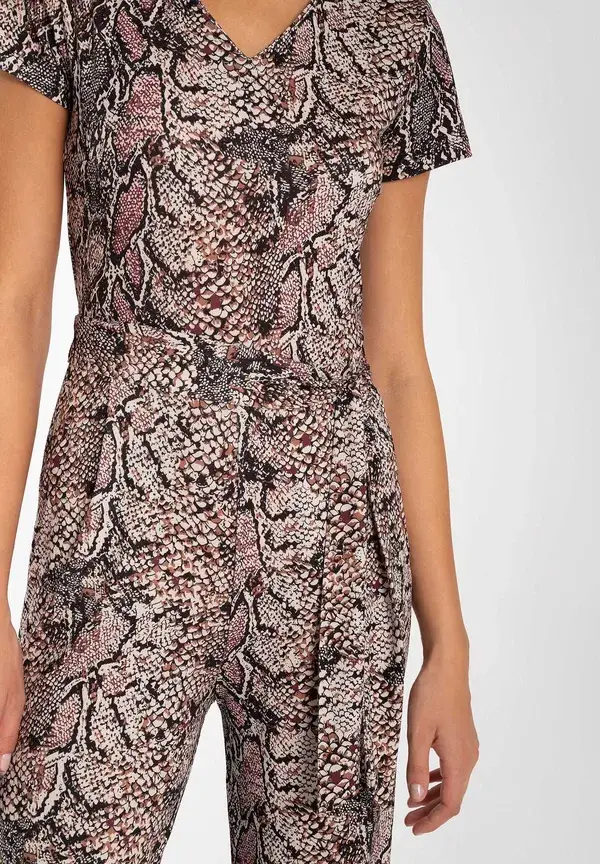 More & More Jersey Jumpsuit, Snakeprint, Herbst-Kollektion Günstiger Verkauf
