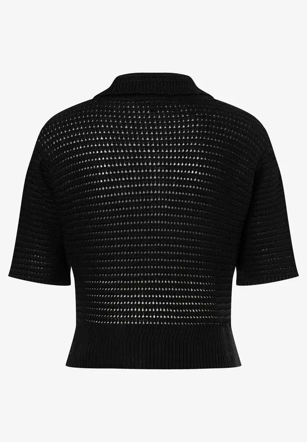 More & More Ajour Pullover mit Kragen, schwarz, Frühjahrs-Kollektion Meist gekauft