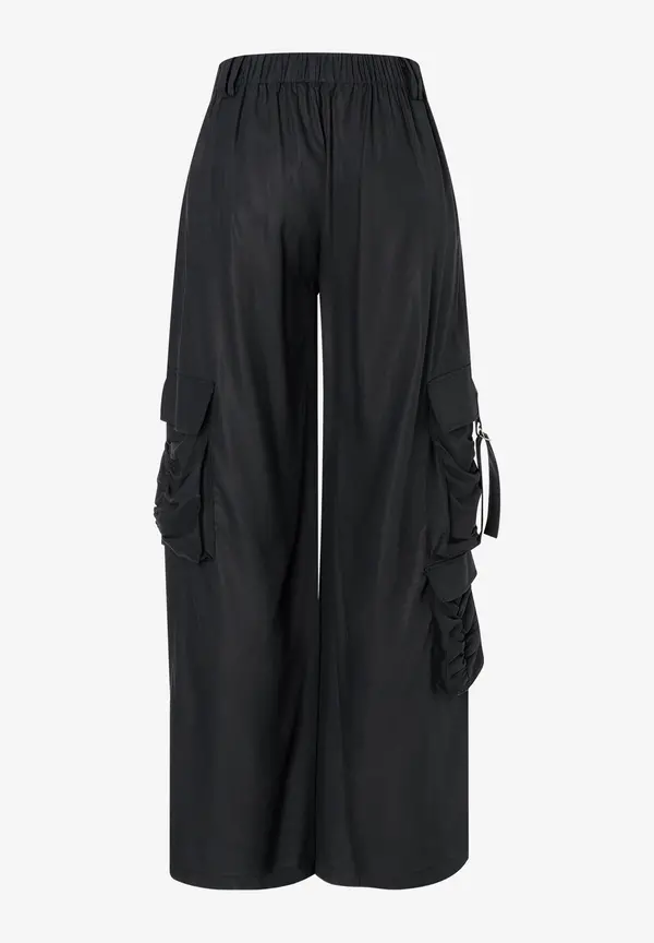 More & More fließende Cargohose, schwarz, Frühjahrs-Kollektion Kostenloser Versand