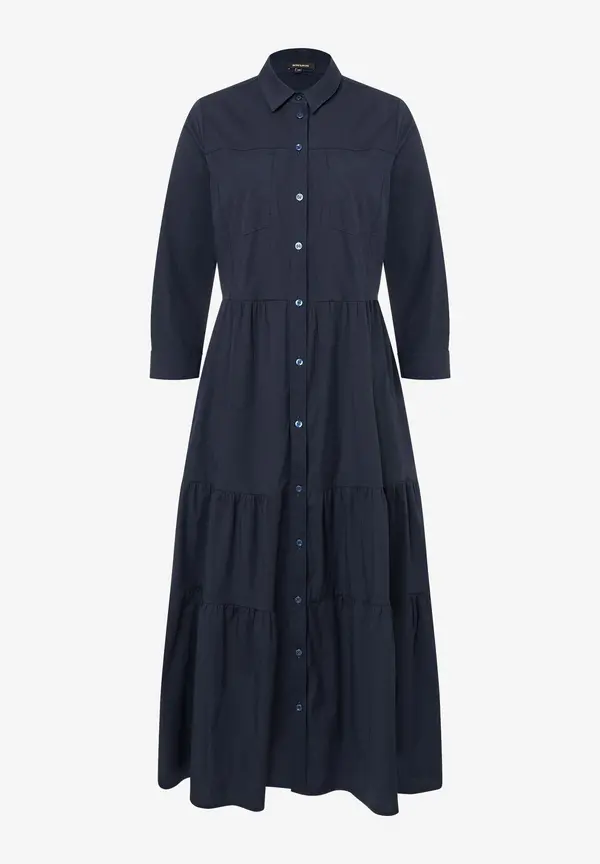 More & More langes Hemdblusenkleid, marine, Frühjahrs-Kollektion Flash Sale