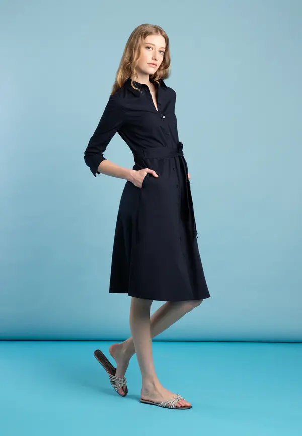 More & More Hemdblusenkleid, marine, Frühjahrs-Kollektion Begrenztes Angebot