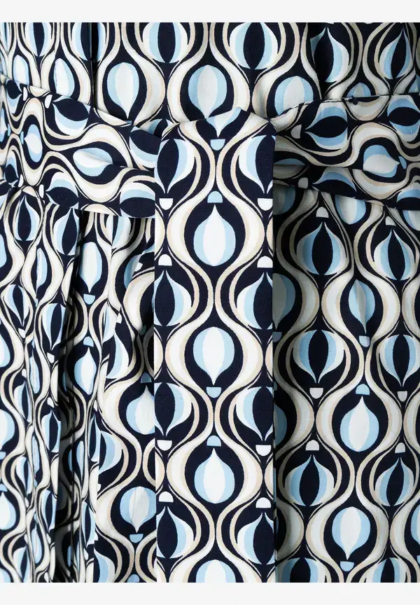 More & More Hemdblusenkleid, grafischer Print, marine/hellblau, Frühjahrs-Kollektion Online Shopping