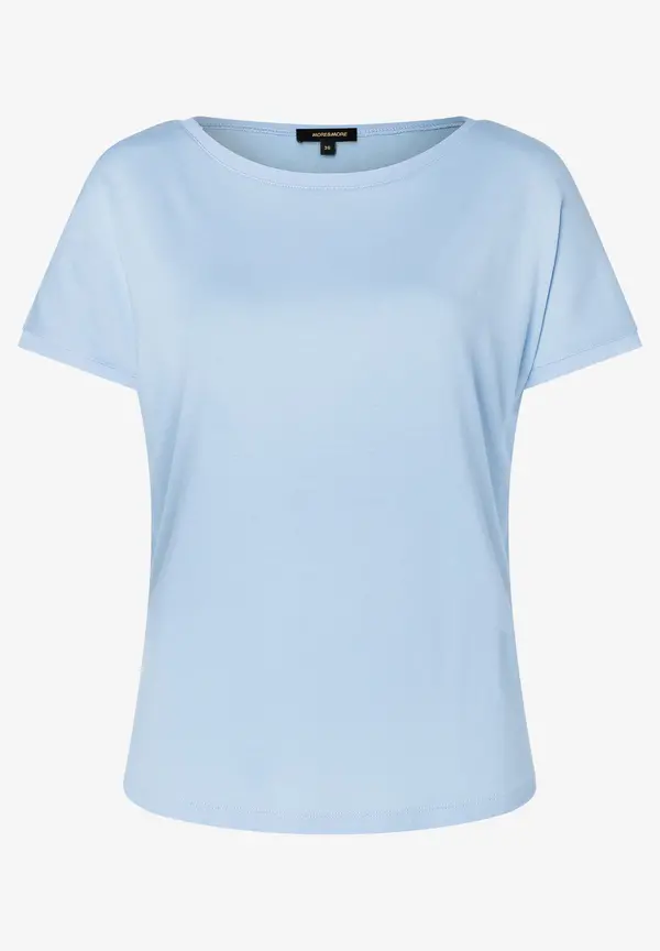 More & More T-Shirt mit Chiffonkante, hellblau, Frühjahrs-Kollektion Lagerräumung