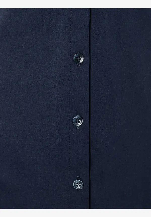 More & More Baumwoll/Stretch Bluse, marine Heißer Verkauf