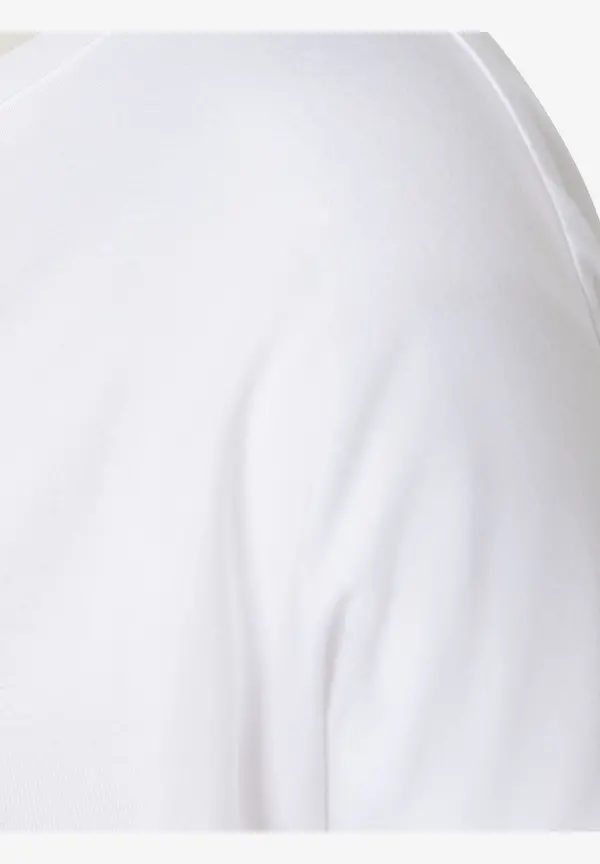 More & More T-Shirt mit Chiffonkante, weiß, Frühjahrs-Kollektion Online Outlet