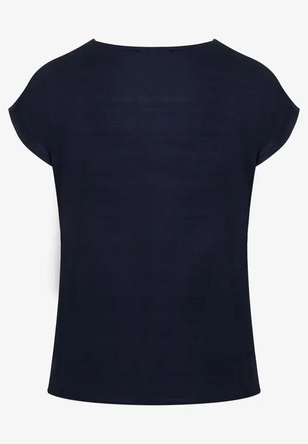More & More Blusenshirt, grafischer Print, marine/rot, Frühjahrs-Kollektion Exklusive Angebote
