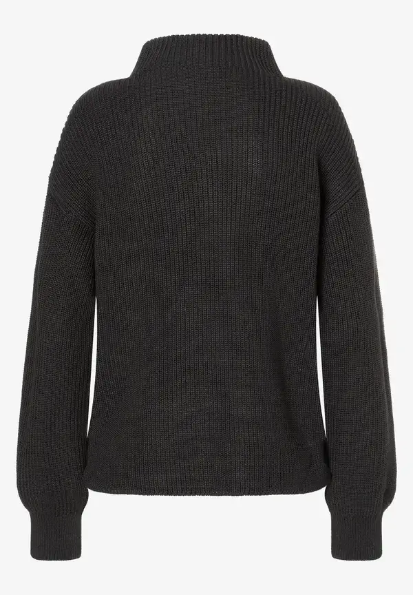 More & More Rippstrick-Pullover, schwarz, Herbst-Kollektion Super Sparpreis