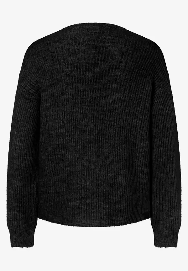 More & More Rippen-Strickjacke, schwarz, Herbst-Kollektion Letzte 3 Tage