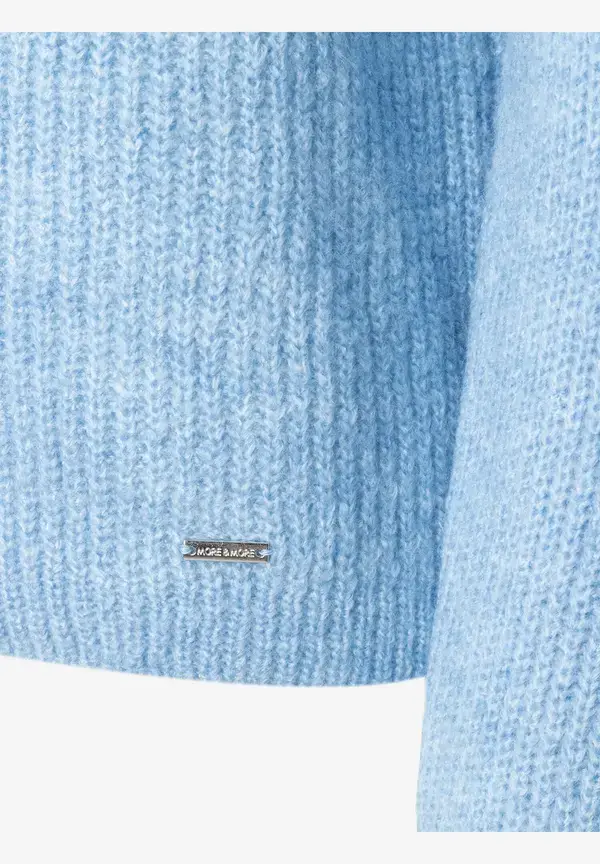 More & More V-Neck Pullover, hellblau, Herbst-Kollektion Letzter Tag