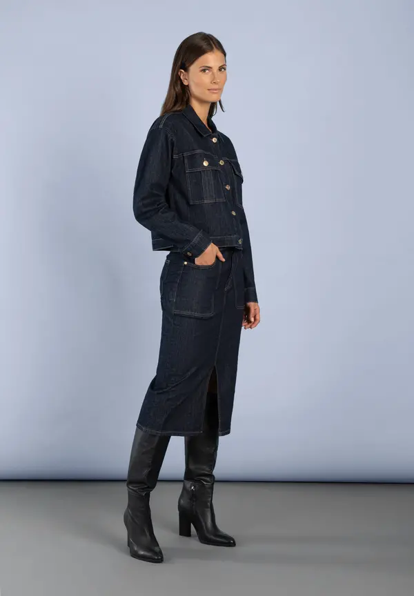 More & More midilanger Denimrock Discount Store für neue Produkte