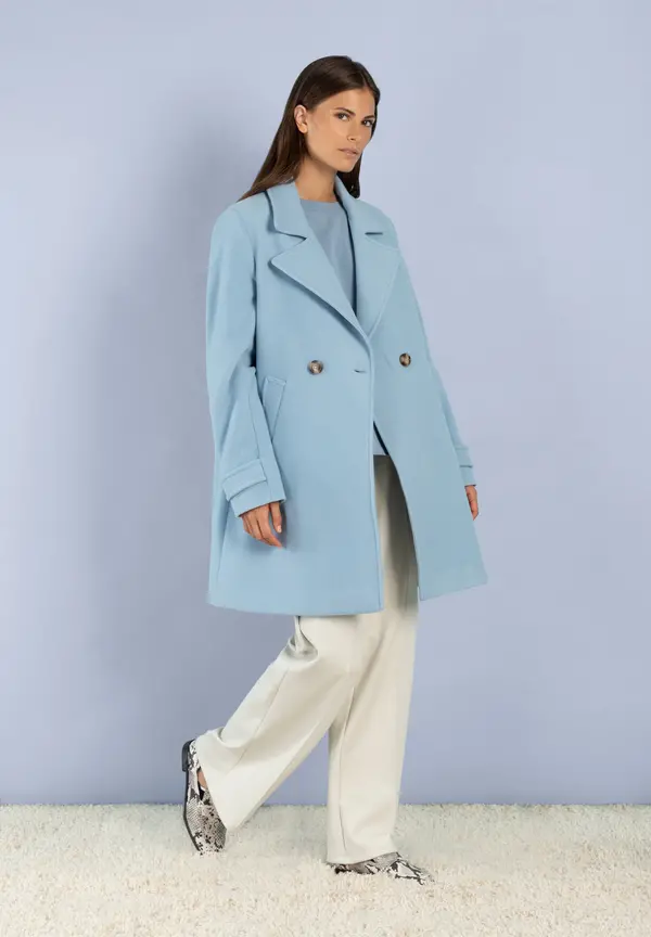 More & More Kurzmantel, hellblau, Herbst-Kollektion Super Rabatt