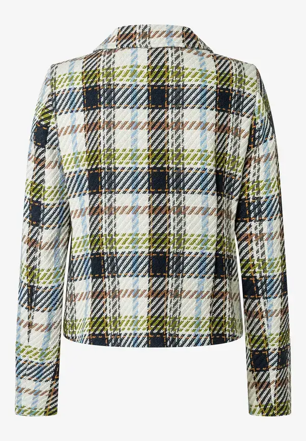 More & More kurze Blazerjacke, Maxi-Karo 50% Rabatt mit kostenlosem Versand
