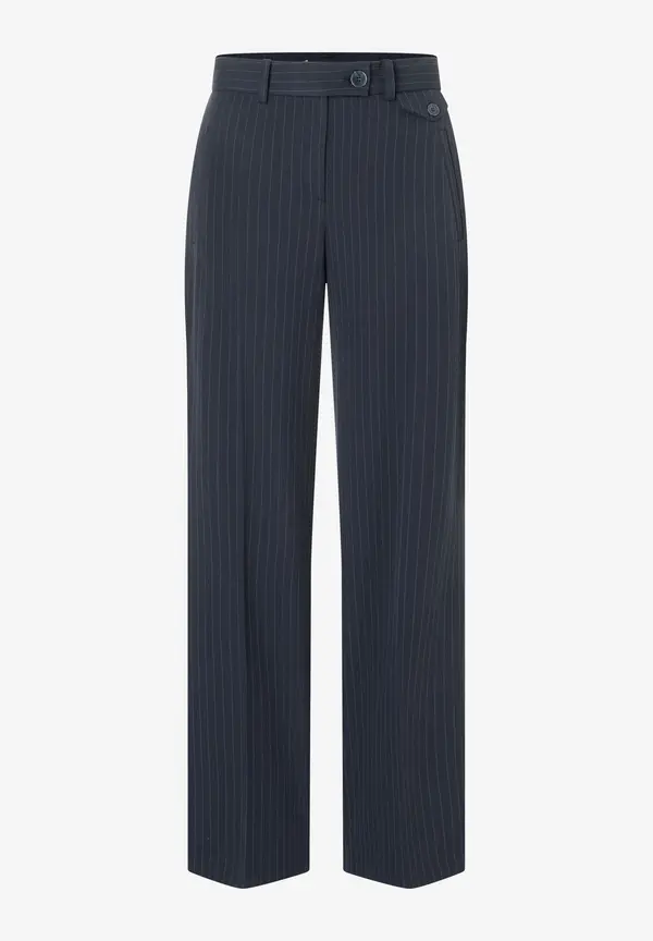 More & More weite Nadelstreifenhose, marine Kostenloser Versand international