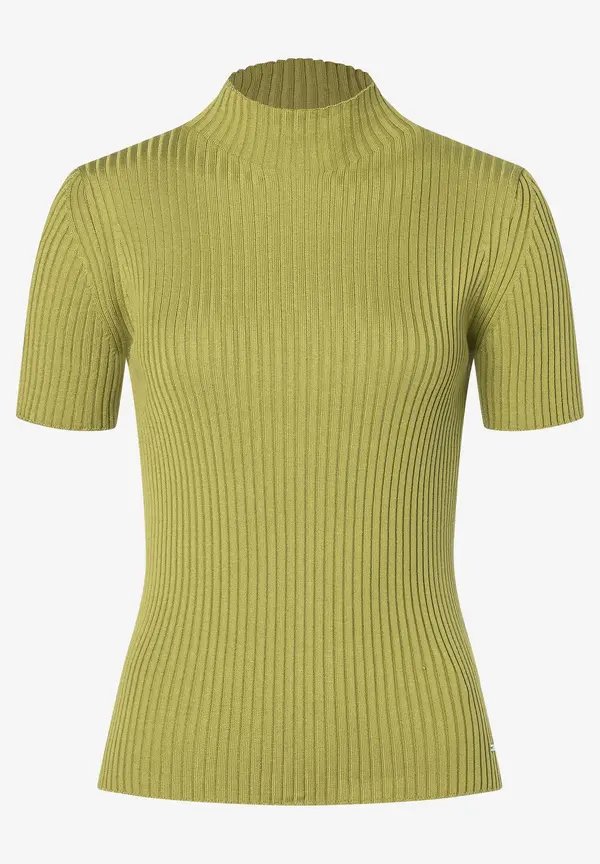 More & More Rippstrick-Pullover, Kurzarm, soft moss green Speichern exportieren