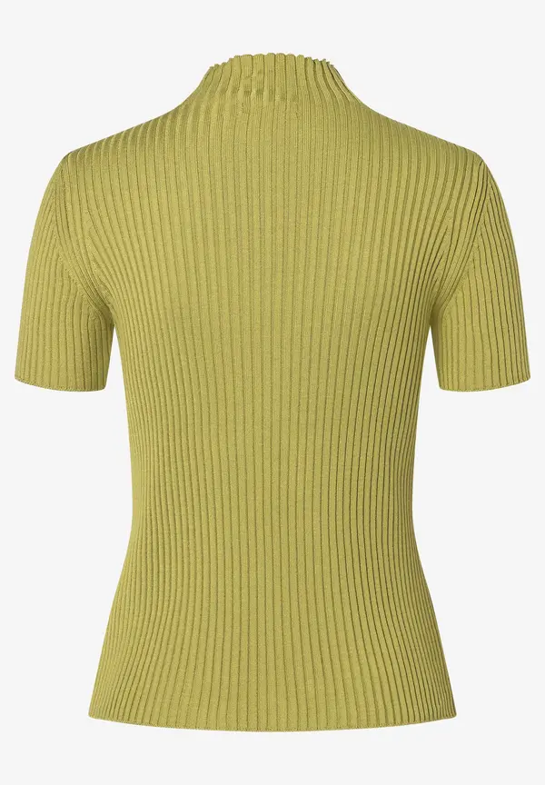 More & More Rippstrick-Pullover, Kurzarm, soft moss green Speichern exportieren
