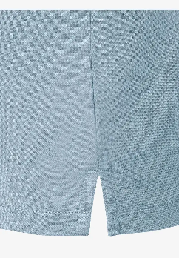 More & More T-Shirt mit Zierkante, hellblau zollfrei