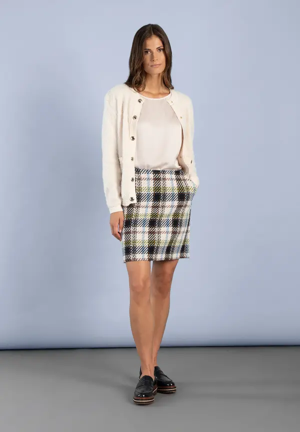 More & More Fell-Strickjacke, powder creme 2025