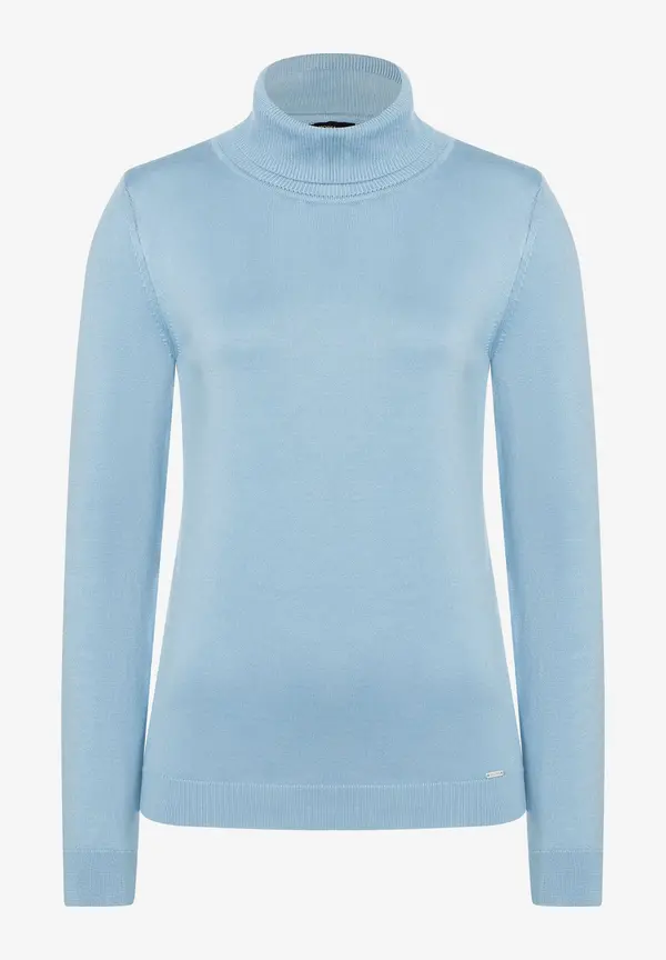 More & More Rollkragenpullover, hellblau, Herbst-Kollektion Blitzverkäufe