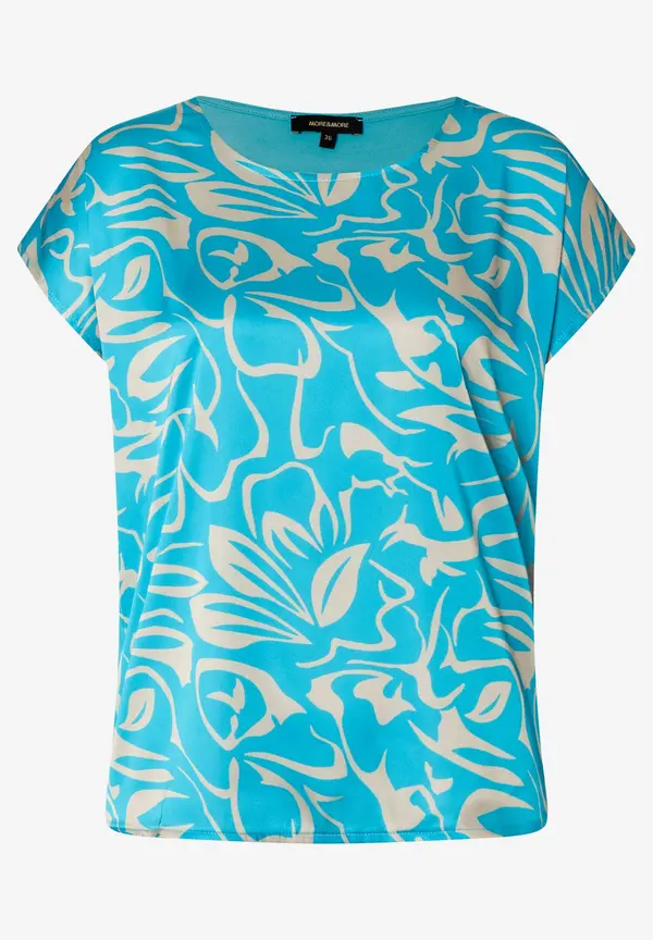 More & More Blusenshirt, abstrakter Flowerprint, Frühjahrs-Kollektion Kostenloser Versand
