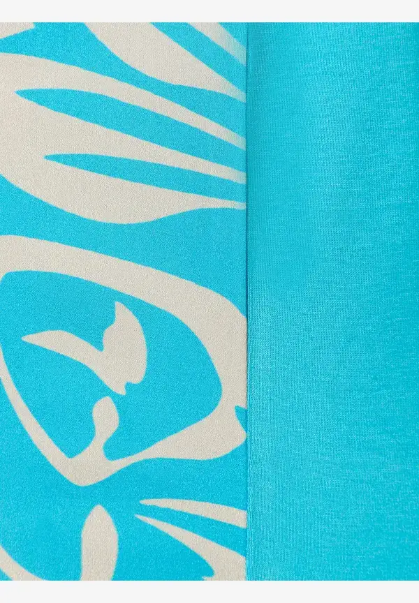 More & More Blusenshirt, abstrakter Flowerprint, Frühjahrs-Kollektion Kostenloser Versand