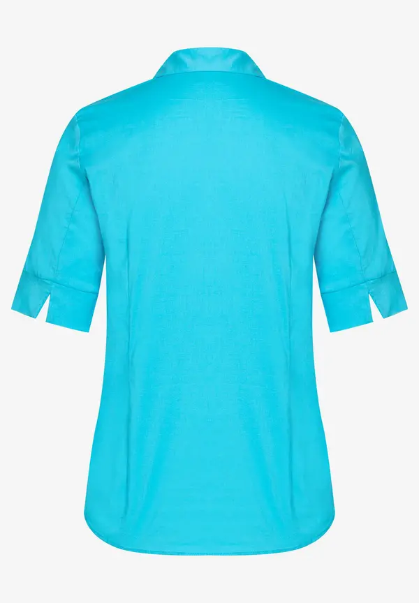 More & More Baumwoll/Stretch Bluse, türkis, Frühjahrs-Kollektion Fabrikpreis