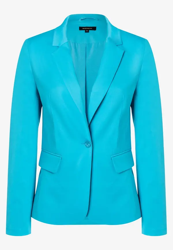 More & More Baumwoll-Satin Blazer, türkis, Frühjahrs-Kollektion Sonderangebot