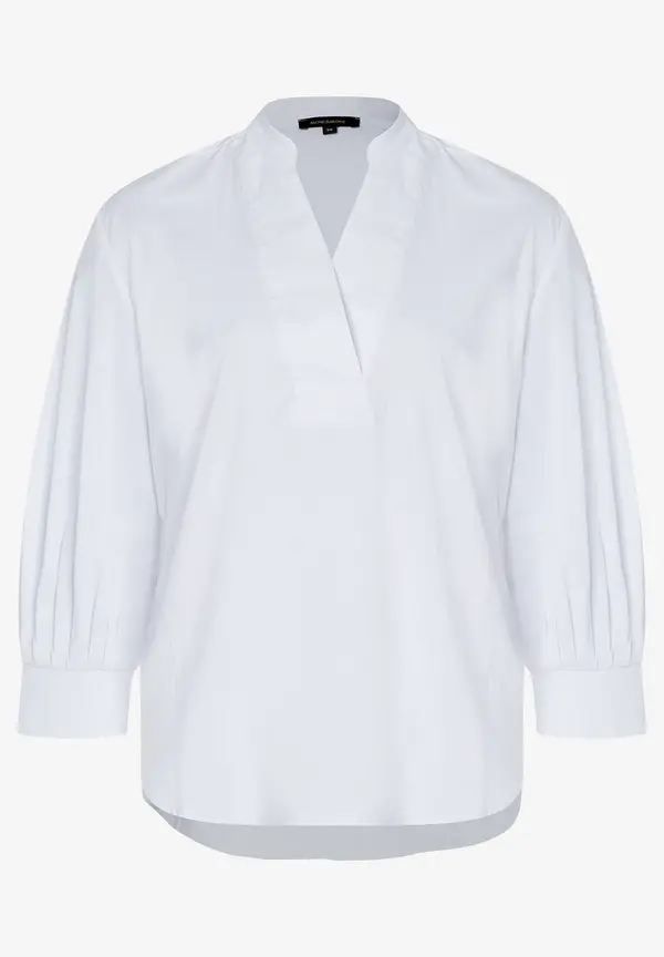 More & More Baumwoll/Stretch Bluse, weiß, Frühjahrs-Kollektion Saisonschlussverkauf
