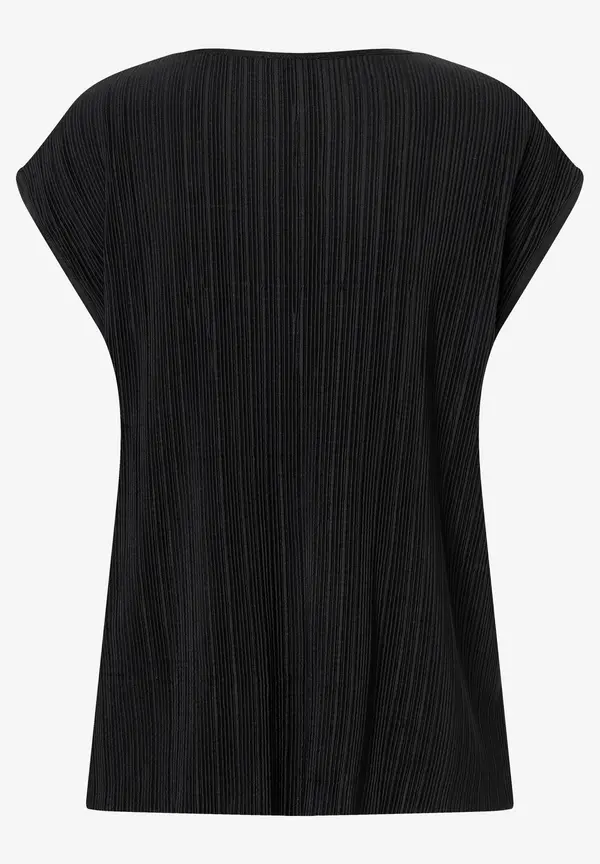 More & More Plisséeshirt, schwarz, Frühjahrs-Kollektion Black Friday