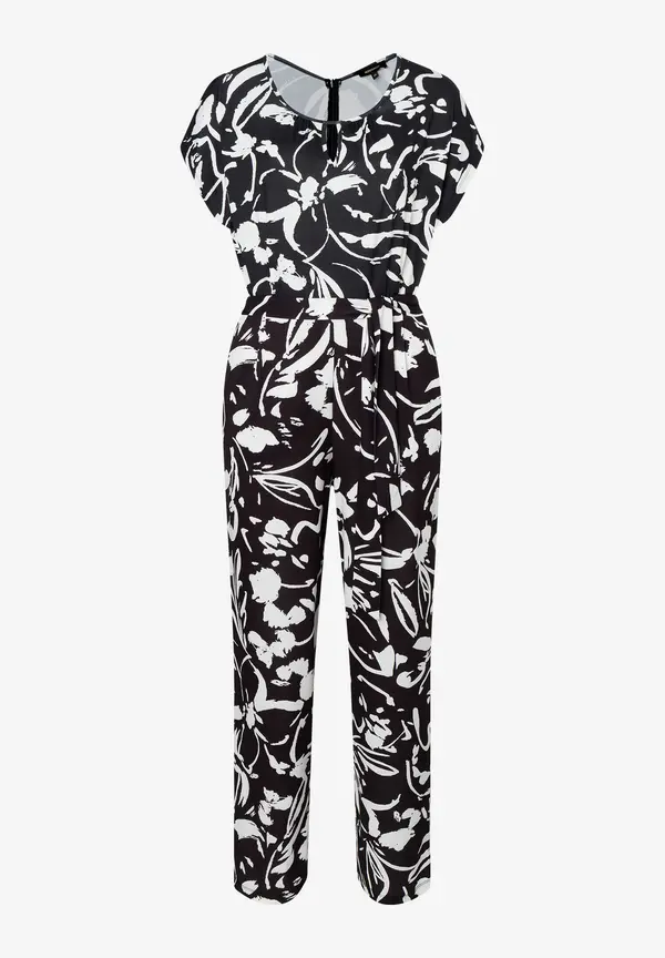 More & More Jersey Jumpsuit, schwarz/ecru, Frühjahrs-Kollektion Cyber Monday