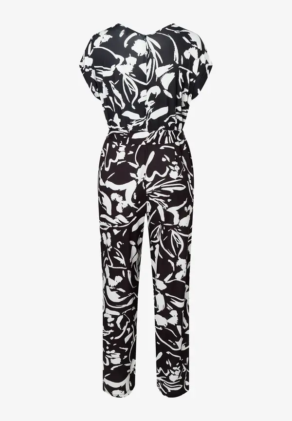 More & More Jersey Jumpsuit, schwarz/ecru, Frühjahrs-Kollektion Cyber Monday