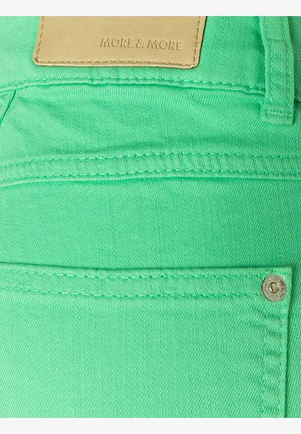 More & More verkürzte Coloured Denim, march green, Frühjahrs-Kollektion Online Outlet