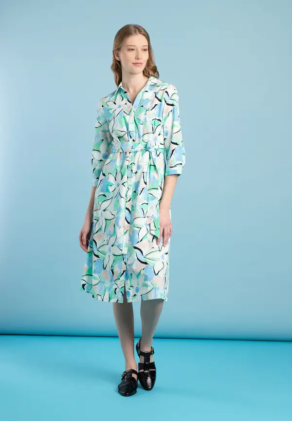 More & More Hemdblusenkleid, Blumenprint, Frühjahrs-Kollektion Blitzangebot