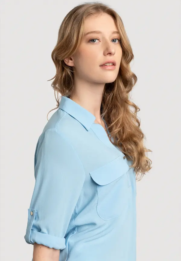 More & More Sportive Bluse, light skyblue, Frühjahrs-Kollektion Kauf eins, bekomm eins gratis
