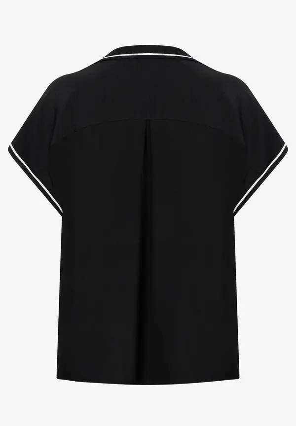 More & More Polo-Bluse, schwarz, Frühjahrs-Kollektion Tiefpreis