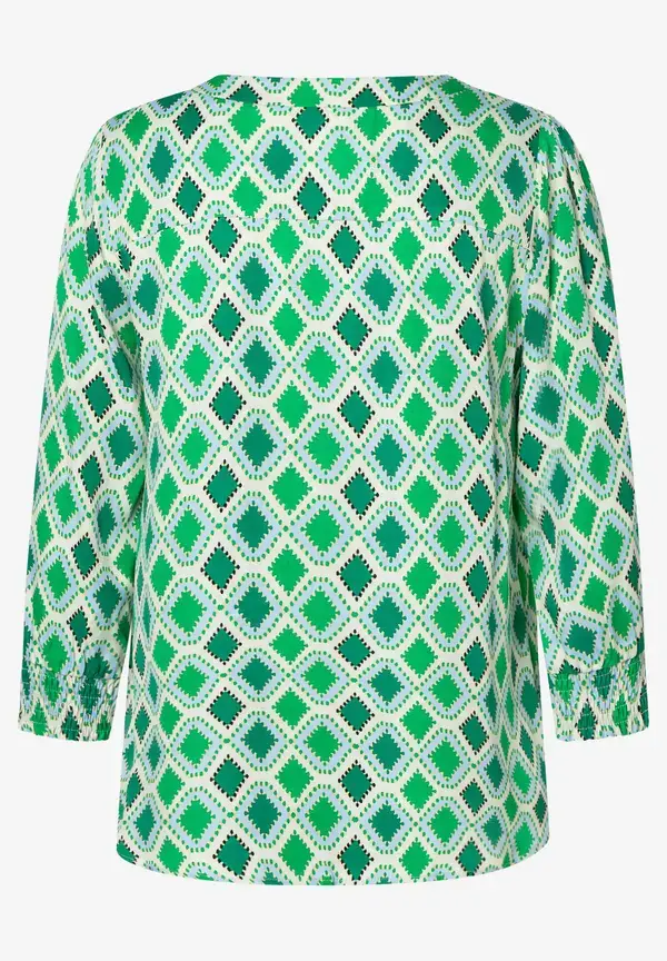 More & More Satinbluse, grafischer Print, Frühjahrs-Kollektion Super Sparpreis