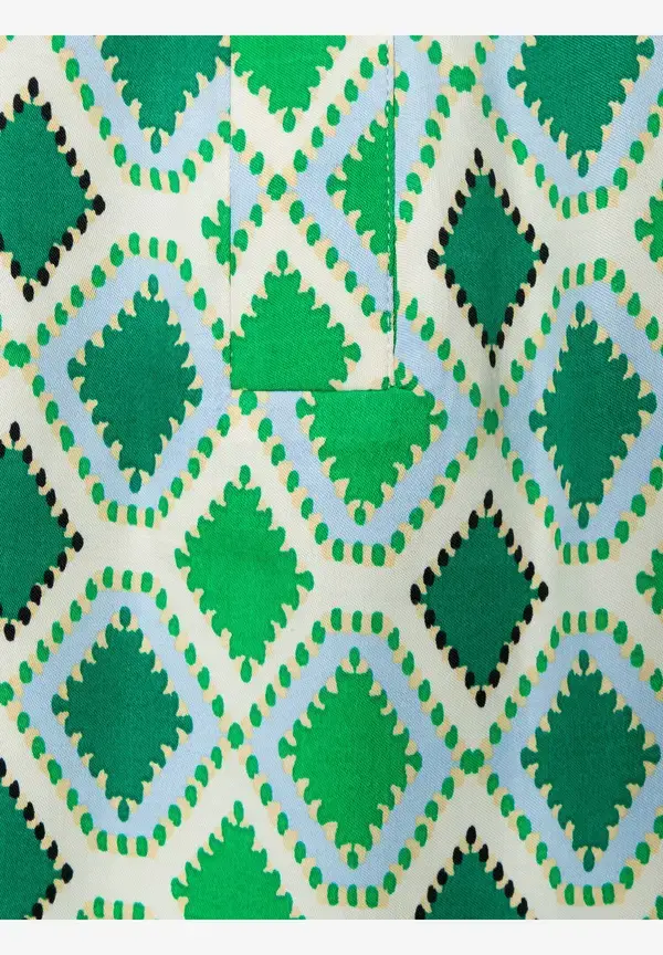 More & More Satinbluse, grafischer Print, Frühjahrs-Kollektion Super Sparpreis