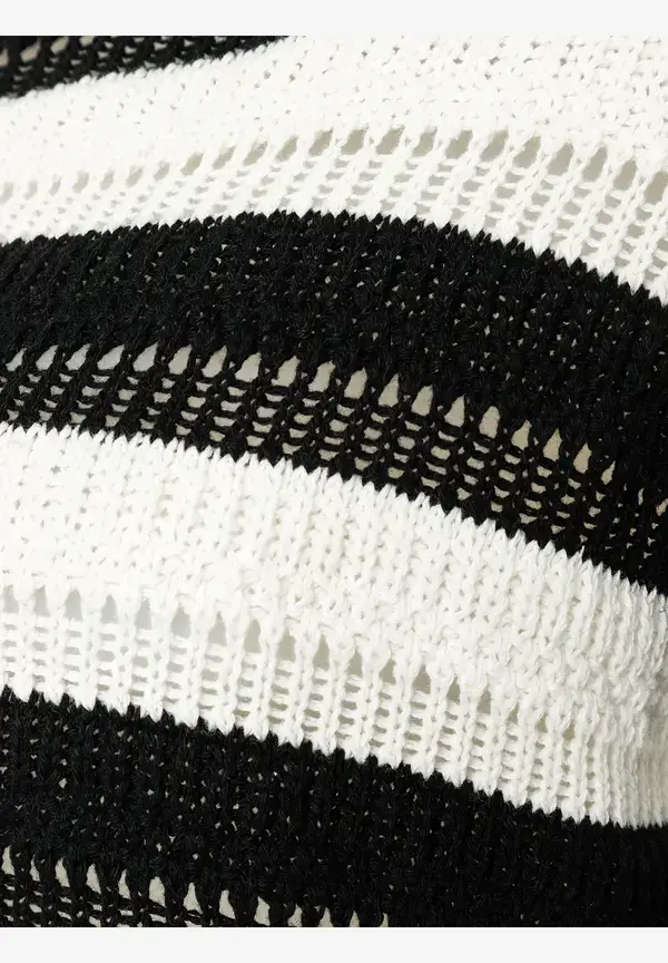 More & More Pullover, schwarz/weiß gestreift, Frühjahrs-Kollektion Begrenzte Freigabe