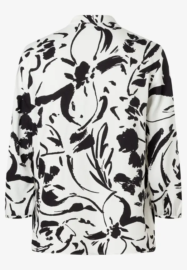 More & More Printbluse, schwarz/ecru, Frühjahrs-Kollektion Letzte 3 Tage