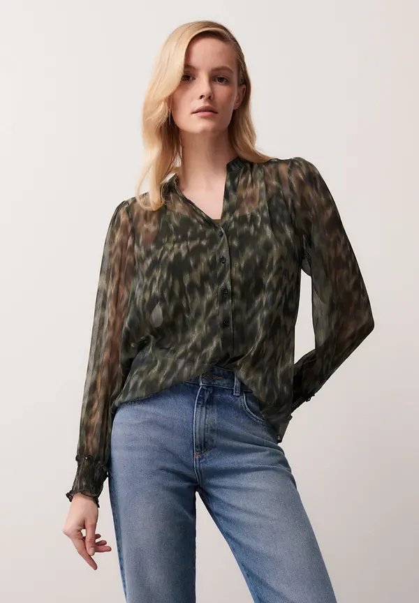 More & More Chiffonbluse, New Animal-Print Nur für heute