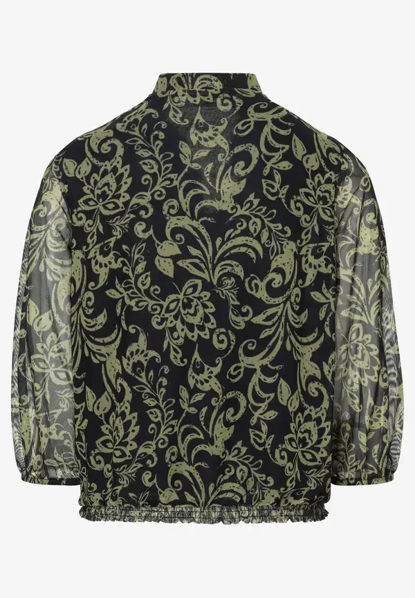 More & More Meshshirt, Paisleyprint, marine/grün Black Friday Preise